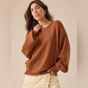 Size: M l Altar'd State Brown, "Jordana" Oversized Sweater